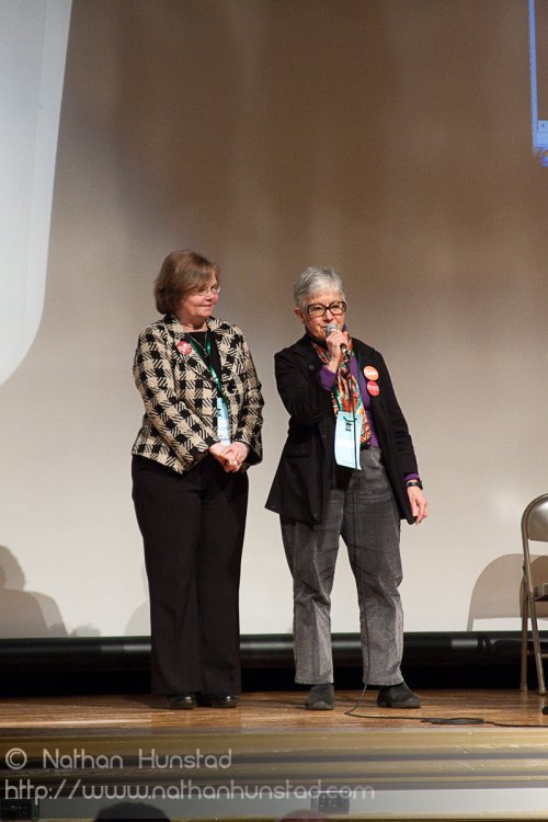 Diane Loeffler and Phyllis Kahn speak on behalf of Margaret Ande
